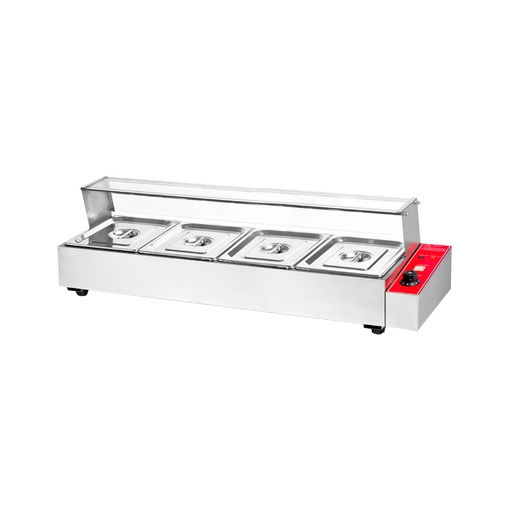 [WK07W08500H] Baño Maria Sobremesa Con Vidrio De 4 Bandejas, 110V/60HZ, Potencia: 1.500W, Tamaño: 119X35X34CM, Marca Freeze