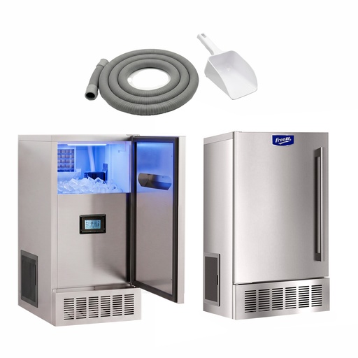 Fabricador de hielo gourmet domestico cromado
