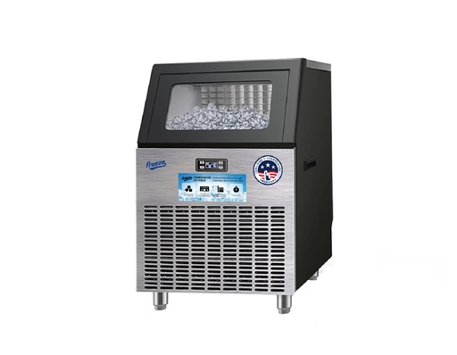 [100000094F] Fabricador De Hielo Tipo Vevor 110V/60HZ, Capacidad: 100KG/24H,CAPACIDAD De ALMACENAMIENTO=25KG FR-100KG Marca Freeze