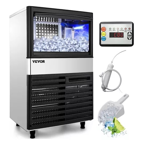 [100000164F] Fabricador De Hielo Tipo Vevor 110V/60HZ, Capacidad: 150KG/24H, Capacidad De Almacenamiento= 25KG FR-150KG Marca Freeze