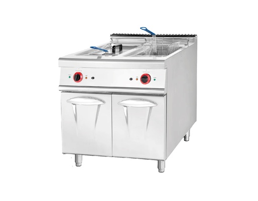 [WK05A01400H] Freidora Electrica Doble De Pedestal De Acero Inoxidable 220V/3PH, Medidas: 80X80X112CM Marca Freeze