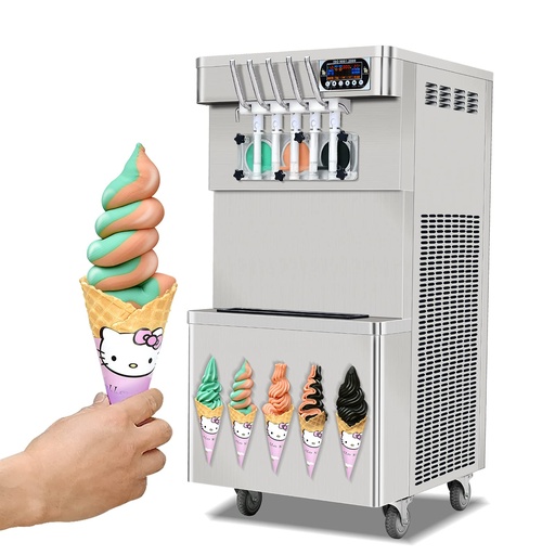 [RP21C0301DP] Maquina De Helado Suave 5 Sabores De Pedestal Doble Compresor 110V/60HZ 9.559W, Tanque: 5LX3 RP21C030M1H