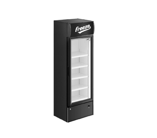 Nevera cervecera vertical dual negra con puerta de vidrio 448 L