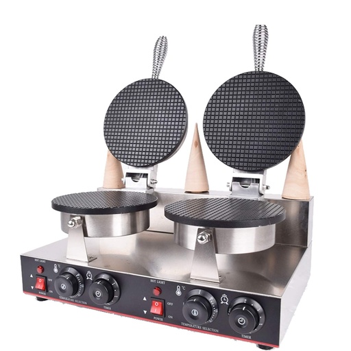 [WK01W063V1H] Wafflera Doble De Conos/Barquillas De Helado 110V Marca Freeze