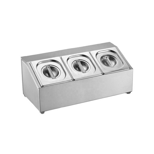 [WK20A01300H] Bandeja Gastronomica/Buffet De Acero Inoxidable (3 Tanques), Tamaño: 51X24.5X21CM, Marca Freeze