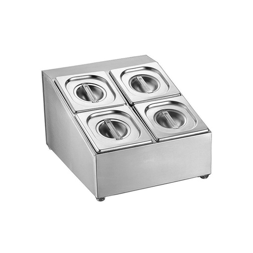 [WK20A01700H] Bandeja Gastronomica/Buffet De Acero Inoxidable (4 Tanques), Tamaño: 34X42X25CM, Marca Freeze