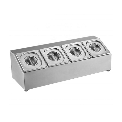 [WK20A01400H] Bandeja Gastronomica/Buffet De Acero Inoxidable (4 Tanques), Tamaño: 67X24.5X21CM, Marca Freeze