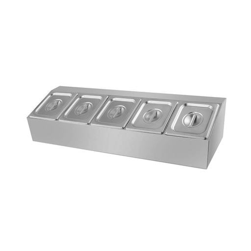 [WK20A01500H] Bandeja Gastronomica/Buffet De Acero Inoxidable (5 Tanques), Tamaño: 83X24.5X21CM, Marca Freeze