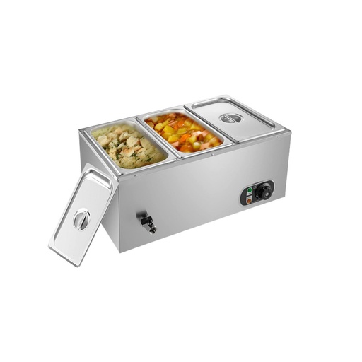 [WK07W10000H] Baño Maria Electrico De 3 Bandejas Sobremesa, Capacidad: 15L, Potencia: 1.500W, Marca Freeze