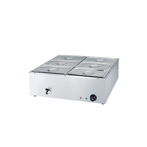 Baño Maria Sobremesa De 6 Bandejas, 110V/60HZ, Potencia: 1.500W, Tamaño: 69X58X26CM, Marca Freeze WK07W08900H