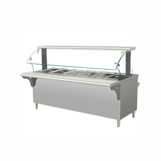 Carro Baño Maria,Calentador De Alimentos/Electrico/Acero INOXIDABLE,110V/60HZ,6 BANDEJAS,200X80X130CM, Mant.Temp 2-3 Hrs WK15A078M2H