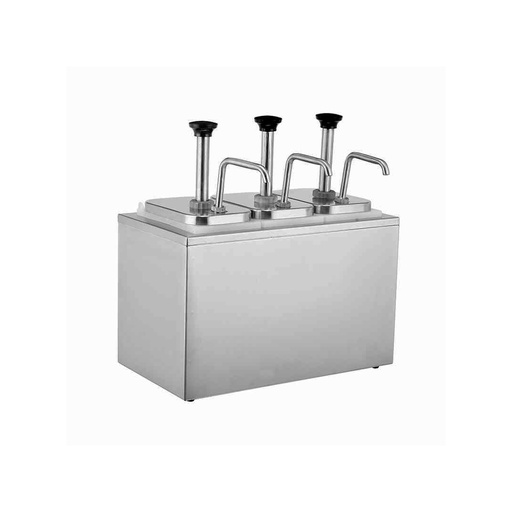 [WK20A01002H] Dispensador De Salsas Manual De Acero Inoxidable, Capacidad: 3 Tanques De 3L C/U, Marca Freeze