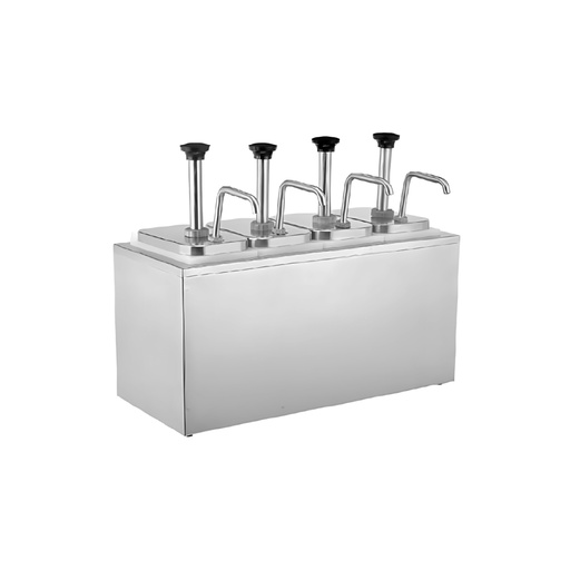 [WK20A01103H] Dispensador De Salsas Manual De Acero Inoxidable, Capacidad: 4 Tanques De 4L C/U, Marca Freeze