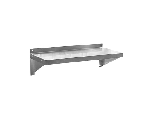 Estante de pared de acero inoxidable 304 con soporte 1219*305*25mm