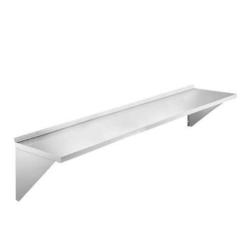 Estante de pared de acero inoxidable 304 con soporte 1524*305*254mm