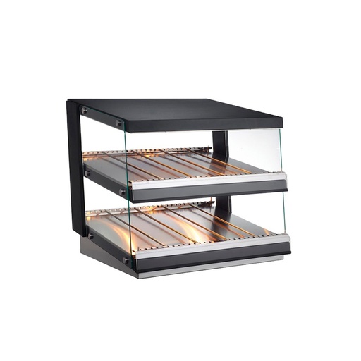 [1000000661F] Exhibidor/Expositor/Vitrina De Sobremesa Caliente De 2 Repisas, 110V/60HZ, Medida: 80CM,TEMP:30-90°C, FR-CCN80CM Freeze