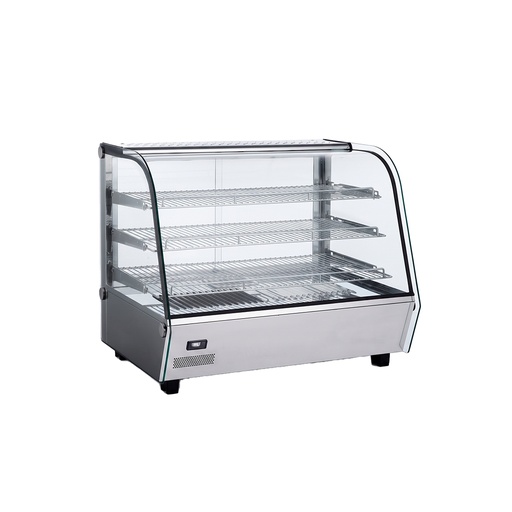 [1000000613F] Exhibidor/Expositor/Vitrina De Sobremesa Caliente De Acero CURVO,110V/60HZ, 152CM,TEMP: 30-90°C, FR-VERCC152CM Freeze
