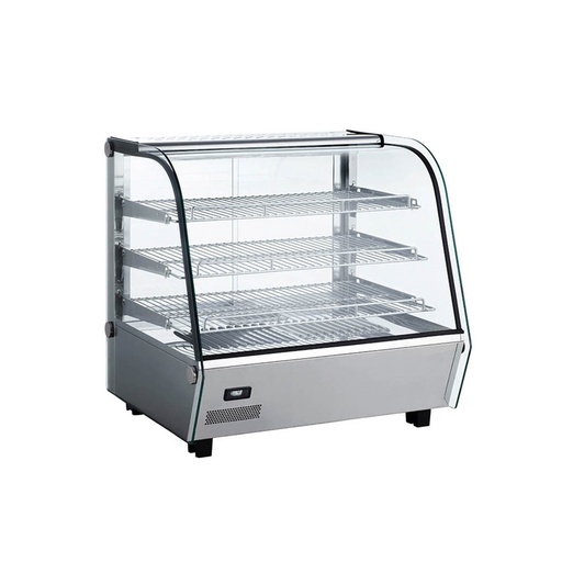 [1000000607F] Exhibidor/Expositor/Vitrina De Sobremesa Caliente De Acero CURVO,110V/60HZ, MEDIDA:75CM,TEMP:30-90°C, FR-VECC75CM/FREEZE