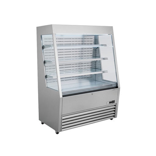 [1000000586F] Expositor Autoservicio/Multideck Gris/Acero INOXIDABLE/110V/60HZ/ Luz LED/2-12°C/120X81X146CM,FR-NAS120CMX145CM Freeze