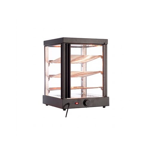 Vitrina caliente vertical para comida rápida de sobremesa