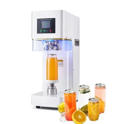 Máquina automática selladora eléctrica de latas blanco panel táctil