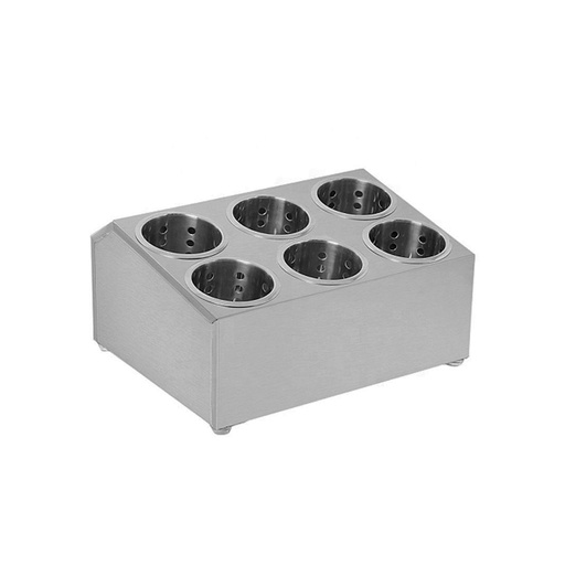 [WK20A02500H] Organizador De Utensilios Para Cubiertos De Acero Inoxidable, De 6 Compartimientos, Para Bares Y Restaurantes