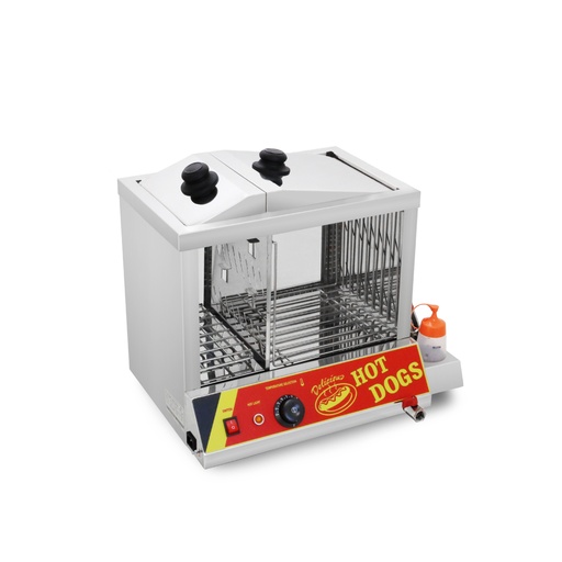 Vitrina Caliente Para Perros Calientes (Pan + Salchicha), Tamaño: 56X42X52CM, Potencia: 1.500W, Marca Freeze WK07W12600H