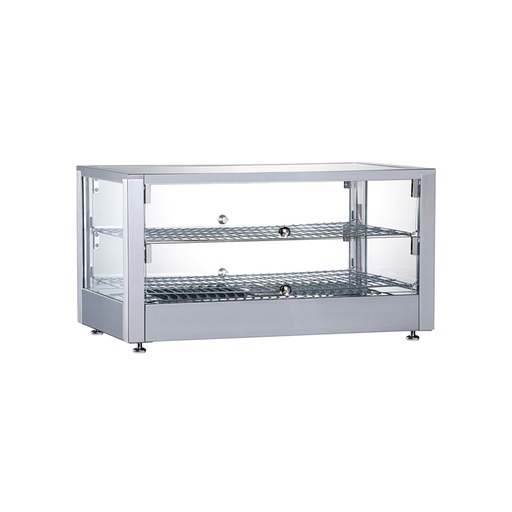 Vitrina/Expositor Arepero De Sobremesa Vidrio Cuadrado De 2 Repisas, 110V/60HZ, Temp: 30-90°C, FR-CECVR80L56CM Freeze 1000000630F