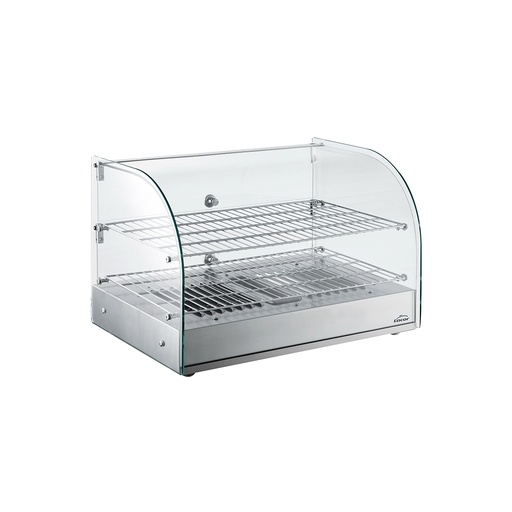 Vitrina arepero de sobremesa vidrio curvo de 2 repisas