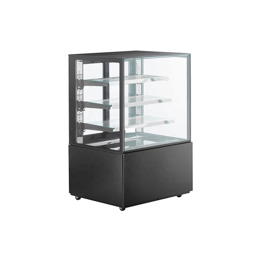 Vitrina vertical refrigerado negro de acero