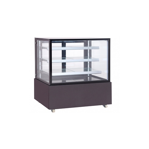 Vitrina vertical refrigerado negro de acero
