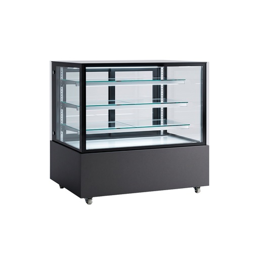 Vitrina vertical refrigerado negro de acero