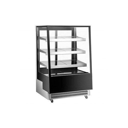 Vitrina vertical refrigerado negro de acero