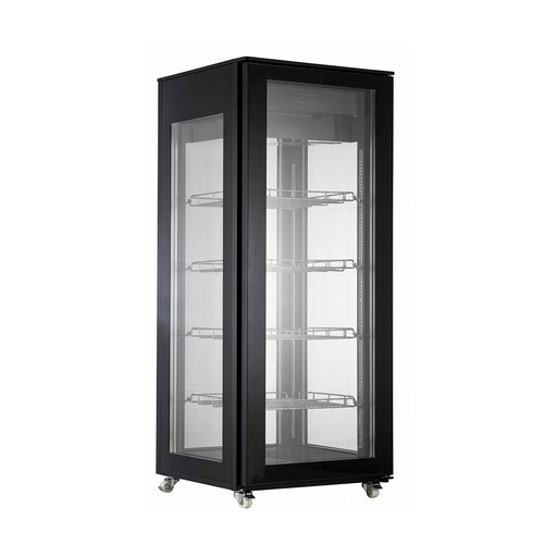 Vitrina vertical refrigerado negro