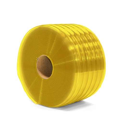 [RF20G020YEW] Cortina Plastica Para Cava Acanalada Refrozada Amarilla 2MM*200MM*45M -50°C+50°C 45M