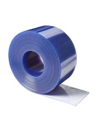 Cortina plástica para cava lisa refrozada 8"x0.080"x150" -50°C+50°C polar transparent blue 45 m