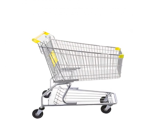 Carro de supermercado de 120 litros color amarillo 890*550*1002mm