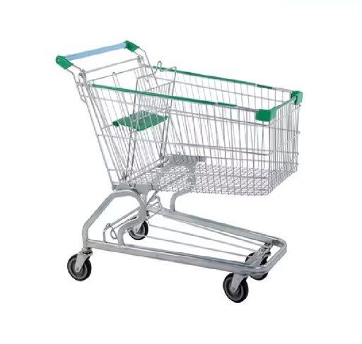 Carro de supermercado de 120 litros color verde 890*550*1000mm