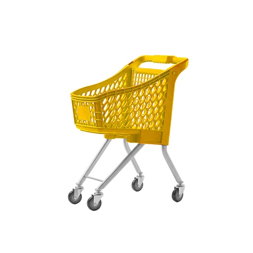 Carro de supermercado para bebes plástico premium de color amarillo 57X37X74 mm