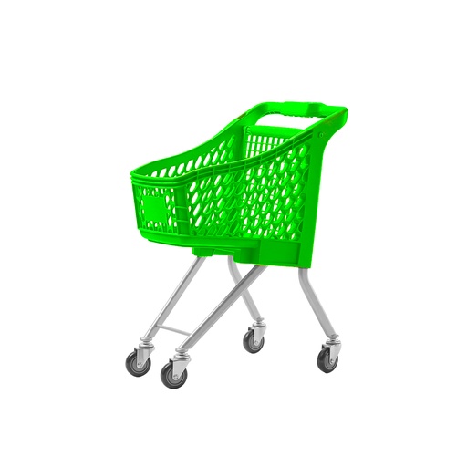 Carro de supermercado para bebes plástico premium de color verde 57X37X74 mm