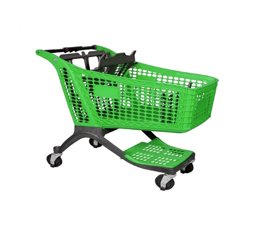 Carro De Supermercado Plastico Premium De 130L Color Verde (1000*575*1021MM) FR-WHP130GREEN