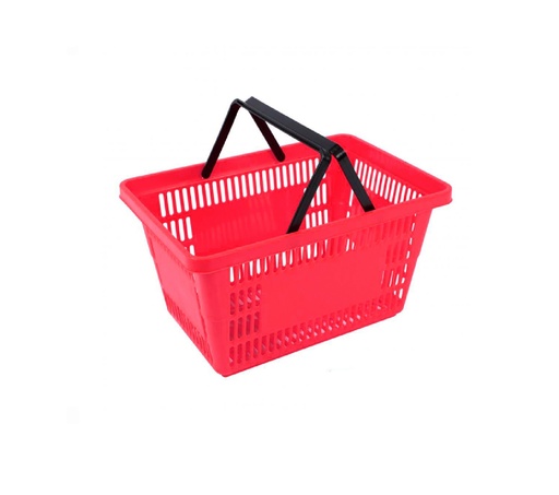 Cesta De Mano Para Supermercado (Autoservicio) Plastica De 28 Litros Rojo FR-WHBS02RED