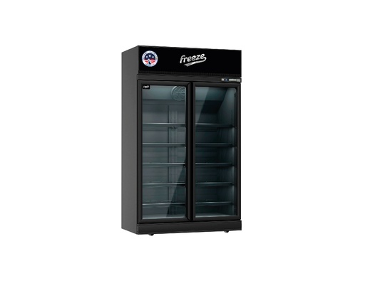 Congelador exhibidor vertical negro premium 1.006 L