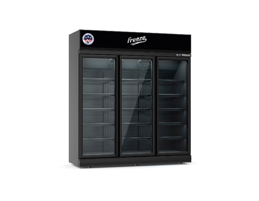 Congelador exhibidor vertical negro premium 1.563 L