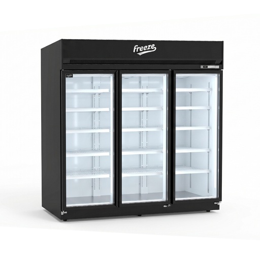Nevera exhibidora vertical negra premium 1880 L