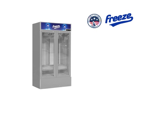 Nevera exhibidora vertical tipo visicooler gris 630 L