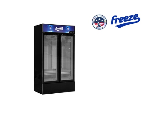 Nevera exhibidora vertical tipo visicooler negro 630 L