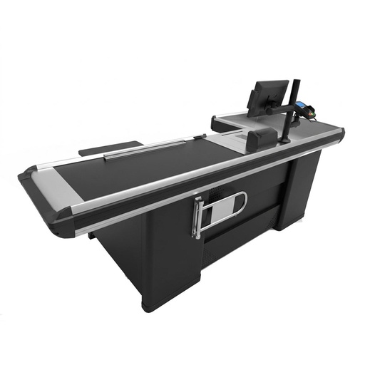 CAJER0 Para Supermercado Check-out Alta Gama  Con Correa Y Motor Americano De Acero Inoxidable, Medida- 2500X1100X900 M 100000913F