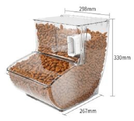 CONTENEDOR PLASTICO DE 22 LITROS IDEAL EN MANICERAS Y CEREALES PARA SUPERMERCADO, (MEDIDA  300X270X330MM) 100000743F