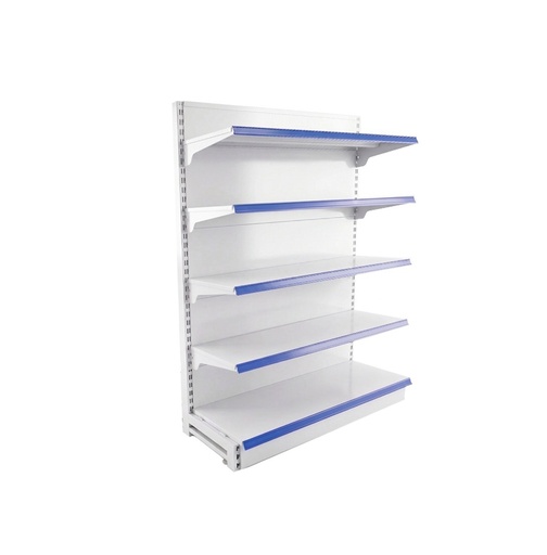 ESTANTE CAPECERA DE 6 NIVELES PARA SUPERMERCADO - MEDIDA 900X480X2000MM (1PISOX40CM 5PISOSX35CM) COLOR BLANCO 100000901F